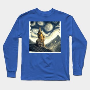 Starry Night Above The Shrieking Shack Long Sleeve T-Shirt